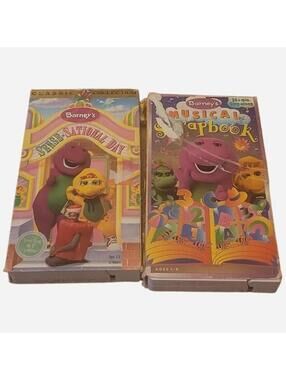 Barney Musical Scrapbook and Sense Sational Day vhs tapes bundle 1997